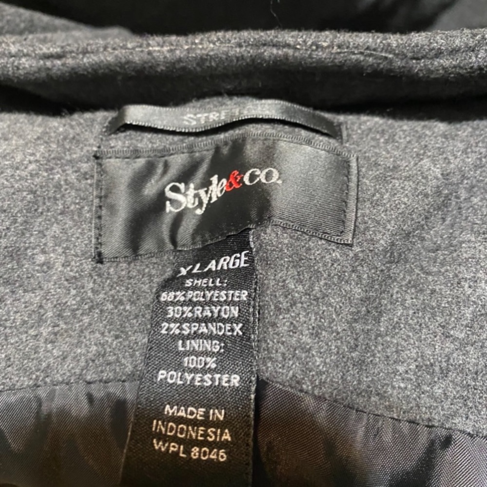 Stile&co coat grey wood